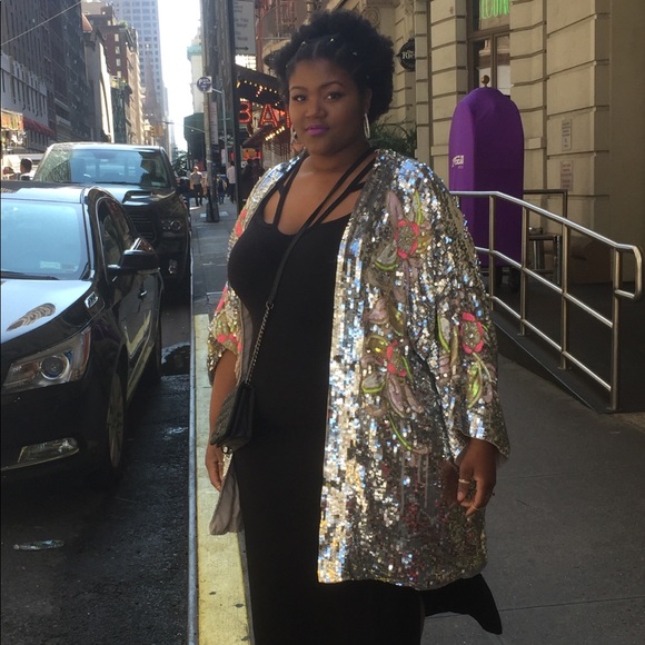 asos curve sequin kimono
